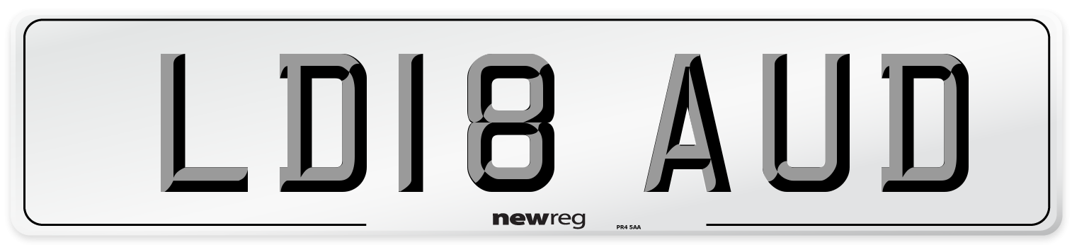 LD18 AUD Number Plate from New Reg